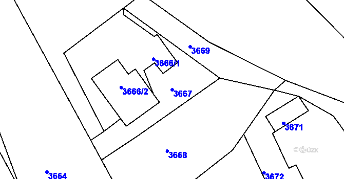 Parcela st. 3667 v KÚ Třanovice, Katastrální mapa