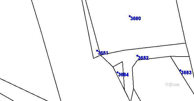 Parcela st. 3681 v KÚ Třanovice, Katastrální mapa
