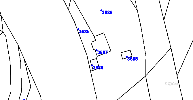 Parcela st. 3687 v KÚ Třanovice, Katastrální mapa
