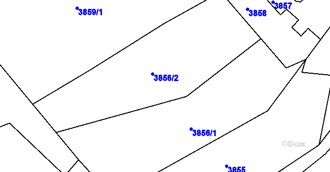 Parcela st. 3856 v KÚ Třanovice, Katastrální mapa