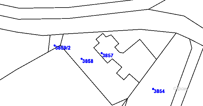 Parcela st. 3857 v KÚ Třanovice, Katastrální mapa