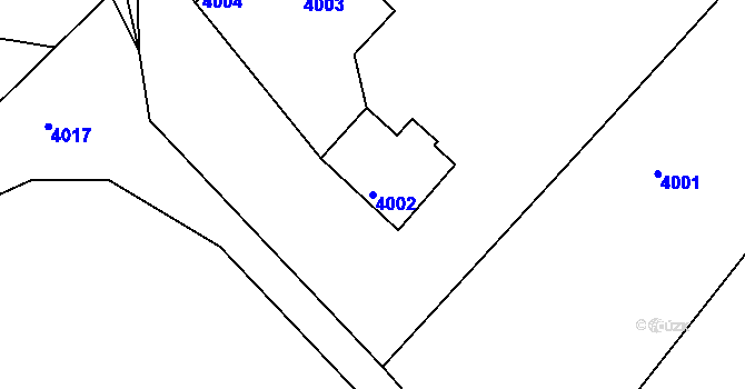 Parcela st. 4002 v KÚ Třanovice, Katastrální mapa