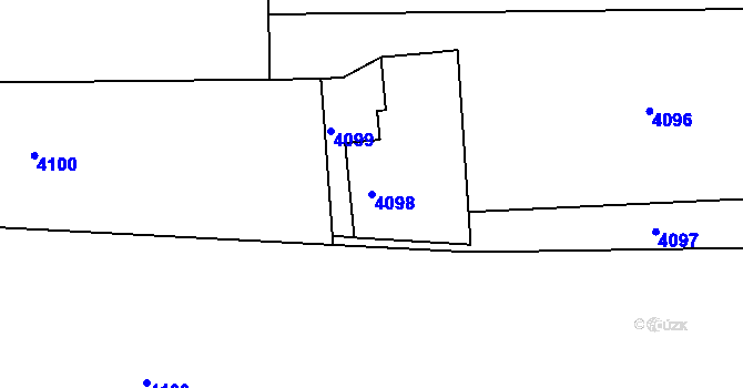 Parcela st. 4098 v KÚ Třanovice, Katastrální mapa