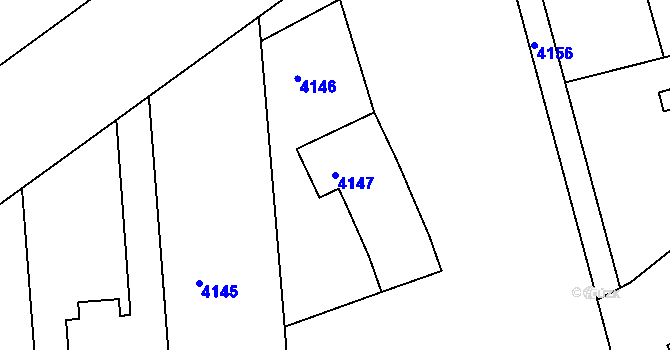 Parcela st. 4147 v KÚ Třanovice, Katastrální mapa