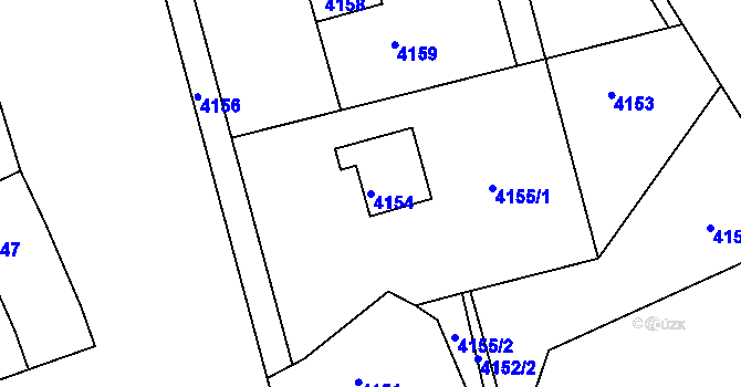 Parcela st. 4154 v KÚ Třanovice, Katastrální mapa