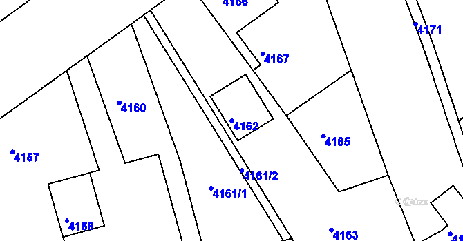Parcela st. 4162 v KÚ Třanovice, Katastrální mapa