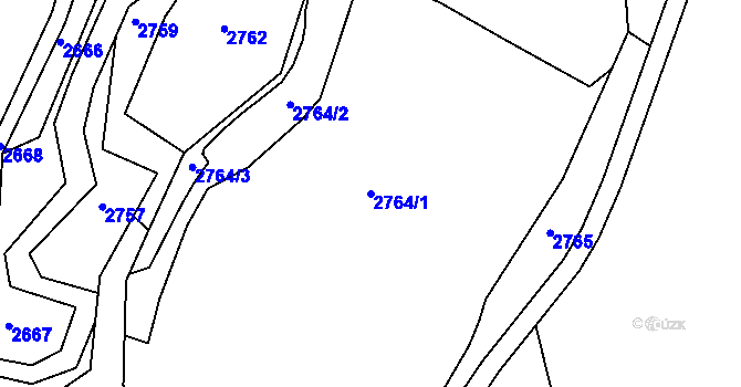 Parcela st. 2764/1 v KÚ Třanovice, Katastrální mapa