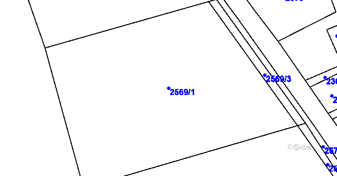 Parcela st. 2569/1 v KÚ Třanovice, Katastrální mapa