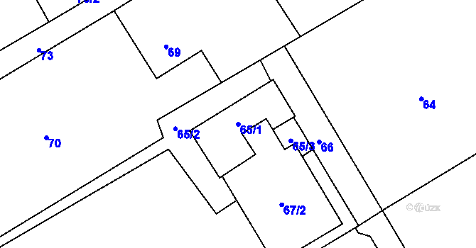 Parcela st. 65/1 v KÚ Třanovice, Katastrální mapa