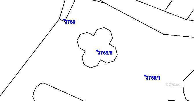 Parcela st. 3759/8 v KÚ Třanovice, Katastrální mapa