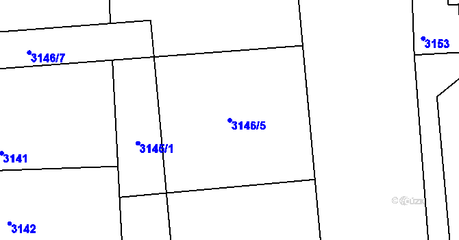 Parcela st. 3146/5 v KÚ Třanovice, Katastrální mapa