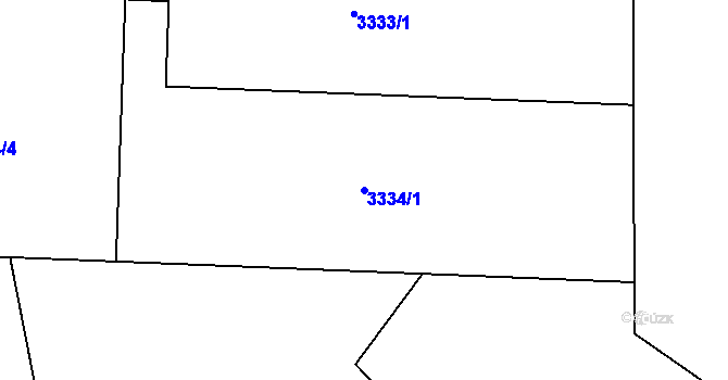 Parcela st. 3334/1 v KÚ Třanovice, Katastrální mapa