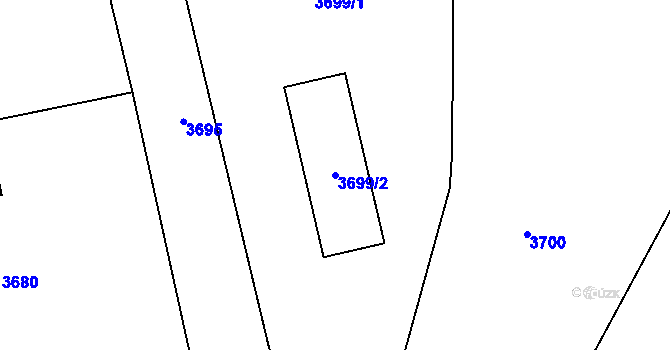 Parcela st. 3699/2 v KÚ Třanovice, Katastrální mapa