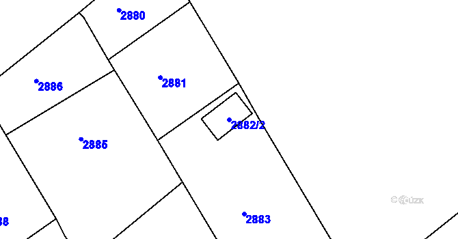 Parcela st. 2882/2 v KÚ Třanovice, Katastrální mapa