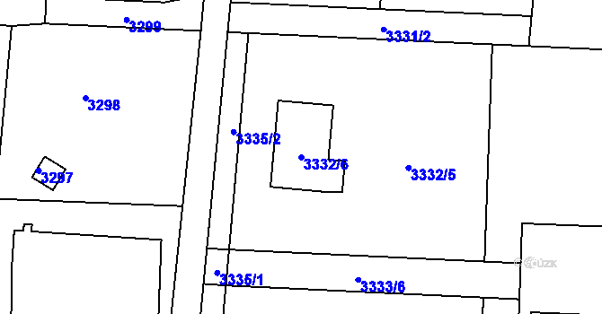 Parcela st. 3332/6 v KÚ Třanovice, Katastrální mapa