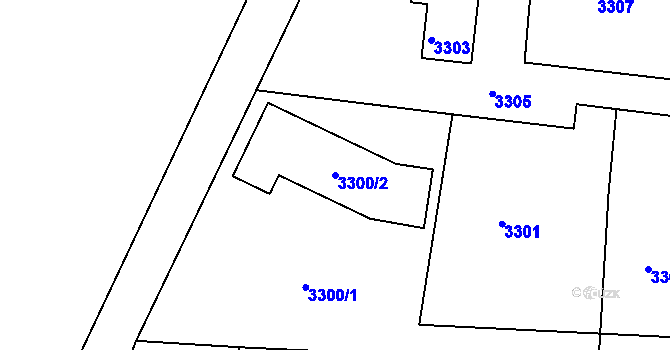 Parcela st. 3300/2 v KÚ Třanovice, Katastrální mapa