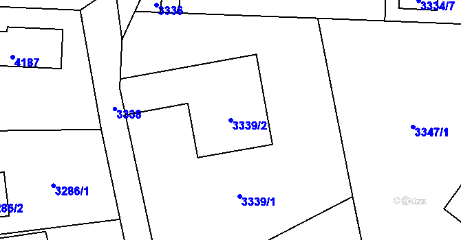 Parcela st. 3339/2 v KÚ Třanovice, Katastrální mapa