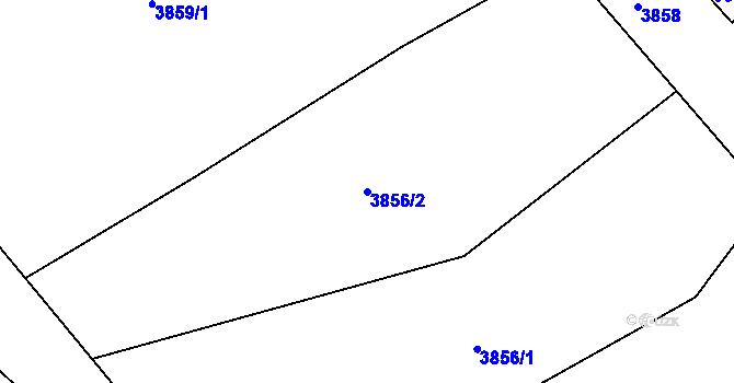 Parcela st. 3856/2 v KÚ Třanovice, Katastrální mapa