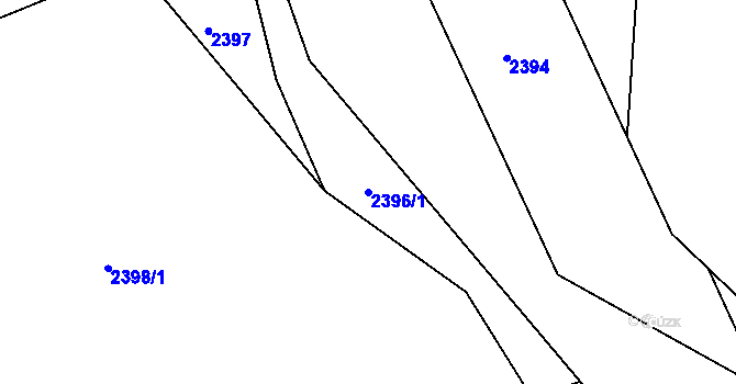 Parcela st. 2396/1 v KÚ Třanovice, Katastrální mapa