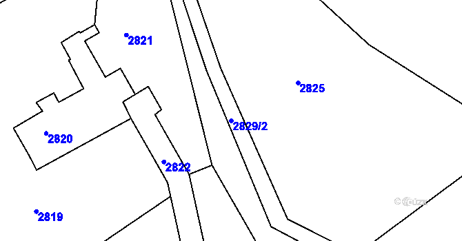 Parcela st. 2829/2 v KÚ Třanovice, Katastrální mapa