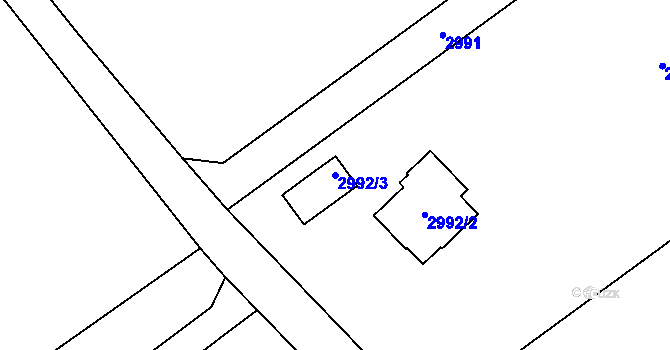 Parcela st. 2992/3 v KÚ Třanovice, Katastrální mapa