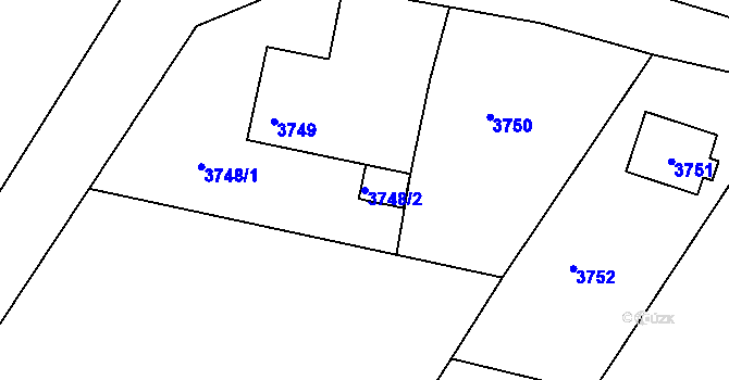 Parcela st. 3748/2 v KÚ Třanovice, Katastrální mapa