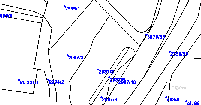 Parcela st. 320 v KÚ Třebařov, Katastrální mapa
