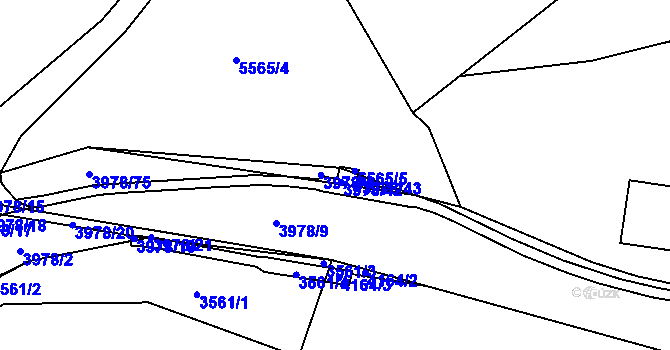 Parcela st. 3978/5 v KÚ Třebařov, Katastrální mapa