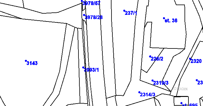 Parcela st. 2358/18 v KÚ Třebařov, Katastrální mapa