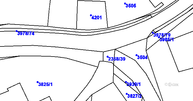Parcela st. 2358/23 v KÚ Třebařov, Katastrální mapa