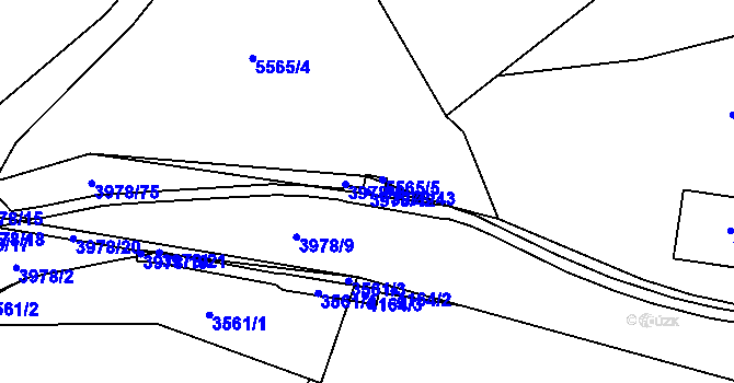 Parcela st. 3978/42 v KÚ Třebařov, Katastrální mapa