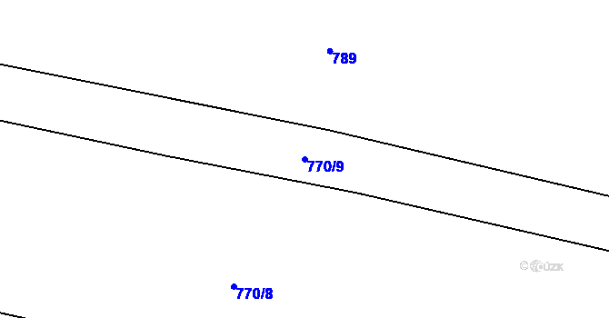 Parcela st. 770/9 v KÚ Lhotka u Třebče, Katastrální mapa