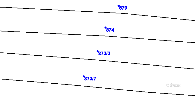 Parcela st. 873/3 v KÚ Lhotka u Třebče, Katastrální mapa