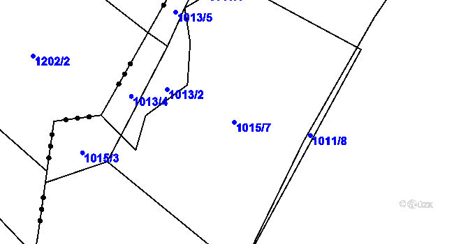 Parcela st. 1015/7 v KÚ Lhotka u Třebče, Katastrální mapa