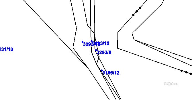 Parcela st. 3293/8 v KÚ Lhotka u Třebče, Katastrální mapa