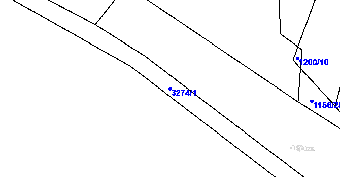 Parcela st. 3274/1 v KÚ Lhotka u Třebče, Katastrální mapa