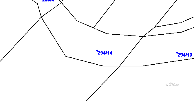 Parcela st. 294/14 v KÚ Štěnkov, Katastrální mapa