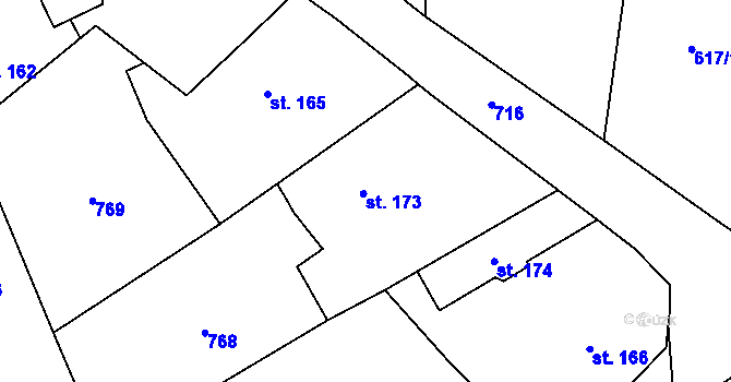 Parcela st. 481 v KÚ Třebechovice pod Orebem, Katastrální mapa