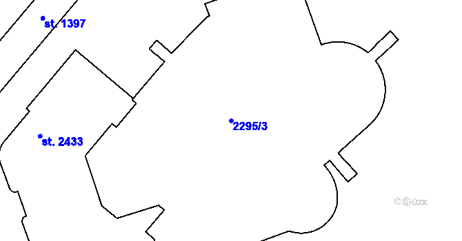 Parcela st. 2295/3 v KÚ Třebechovice pod Orebem, Katastrální mapa