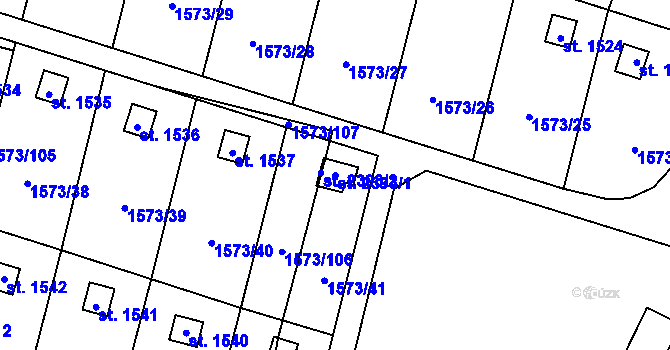 Parcela st. 2393/1 v KÚ Třebechovice pod Orebem, Katastrální mapa