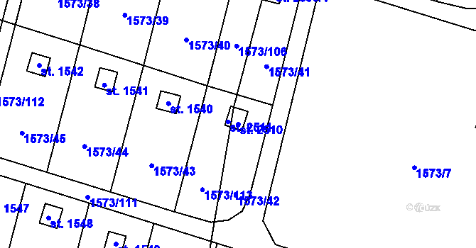 Parcela st. 2510 v KÚ Třebechovice pod Orebem, Katastrální mapa