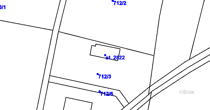 Parcela st. 2522 v KÚ Třebechovice pod Orebem, Katastrální mapa