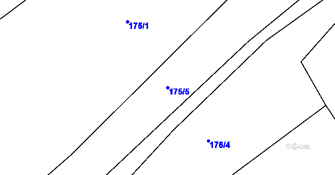Parcela st. 175/5 v KÚ Doubí u Třebeně, Katastrální mapa