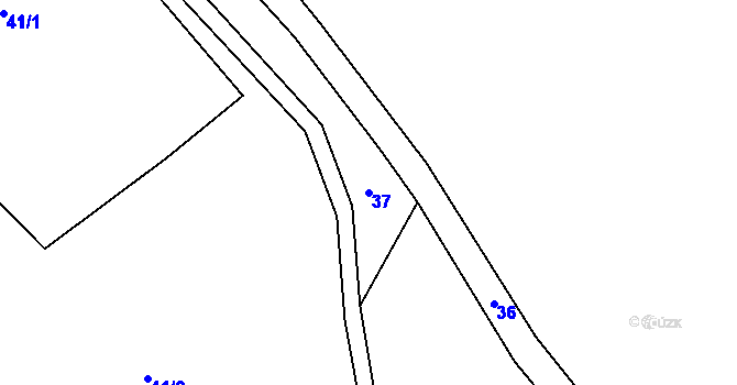 Parcela st. 37 v KÚ Teplá u Třebenic, Katastrální mapa