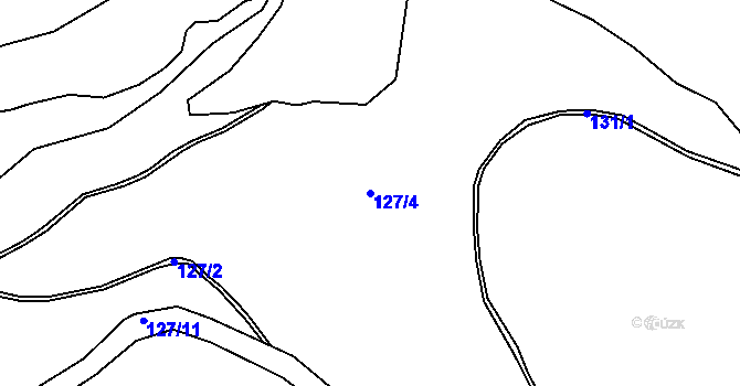 Parcela st. 127/4 v KÚ Plešice, Katastrální mapa