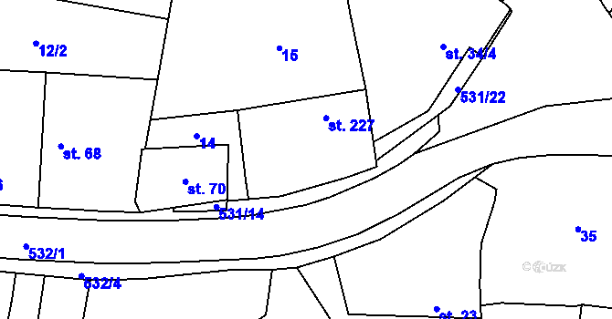 Parcela st. 20 v KÚ Třebenice na Moravě, Katastrální mapa
