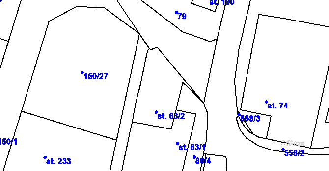 Parcela st. 137/4 v KÚ Třebenice na Moravě, Katastrální mapa