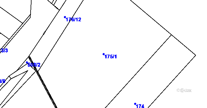 Parcela st. 175/1 v KÚ Třebenice na Moravě, Katastrální mapa