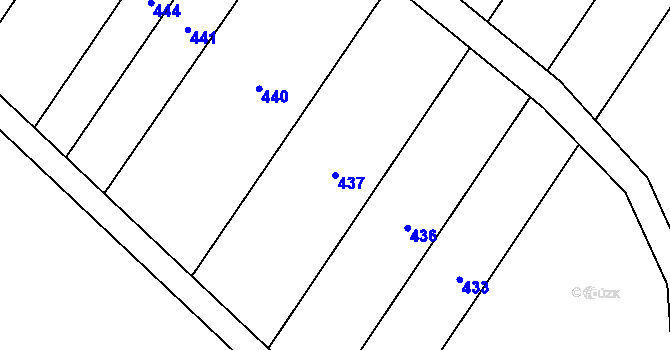 Parcela st. 437 v KÚ Třebenice na Moravě, Katastrální mapa