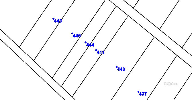Parcela st. 441 v KÚ Třebenice na Moravě, Katastrální mapa